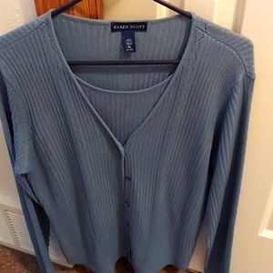 Karen Scott sweater,  size XL in blue color.